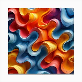 Abstract Colorful Wavy Background 1 Canvas Print