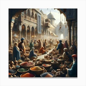 Islamic Market Canvas Print