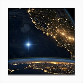 Earth At Night 3 Canvas Print