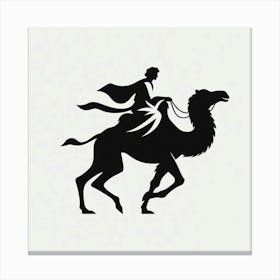 A man riding a camel 8 Canvas Print