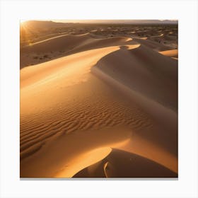 Sunset In The Sahara paintings art print Canvas Print