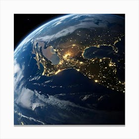 Earth At Night 26 Canvas Print