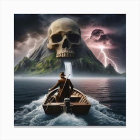 Man In A Boat 4 Canvas Print