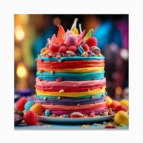 Rainbow Cake 1 Canvas Print