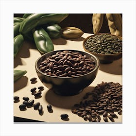 Black Beans 9 Canvas Print