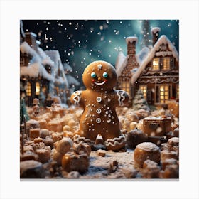 Christmas Gingerbread Man 1 Canvas Print