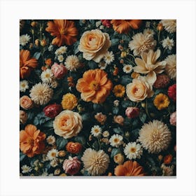 Floral Wallpaper Canvas Print