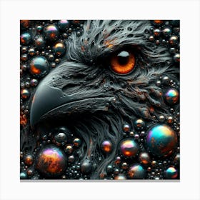 Eagle With Bubbles Canvas Print