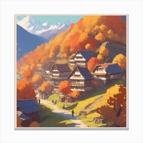 Autumn Village 4 Canvas Print