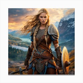 VIKING KONA (OLD NORSE) Canvas Print