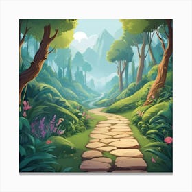 Default Path Art 0 Canvas Print