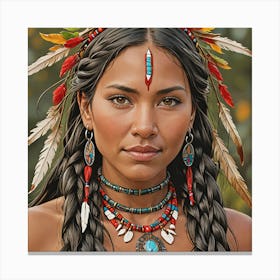 Native American Woman 1 Canvas Print