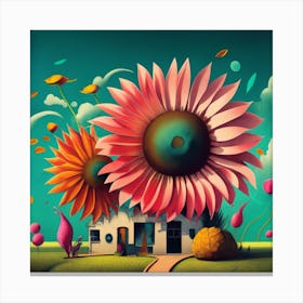 House Of Sunflowers Canvas Print