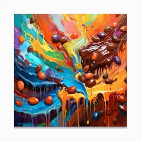 Chocolate Candy Painting Canvas Print