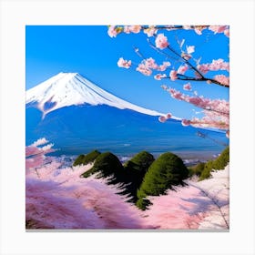 Cherry Blossoms In Fuji Canvas Print