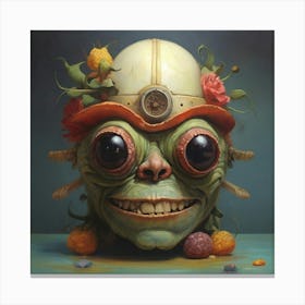 Alien Head Art Print Canvas Print