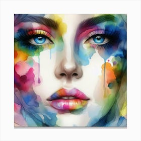 Watercolor Of A Woman 32 Canvas Print