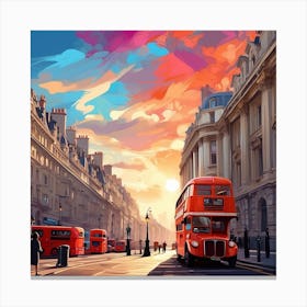 London Street Scene Canvas Print