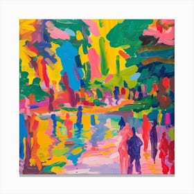 Abstract Park Collection Peoples Park Shanghai China 2 Canvas Print