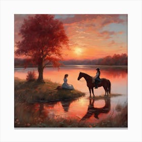 319922 An Artistic Painting Depicting A Landscapeand A V Xl 1024 V1 0 Canvas Print