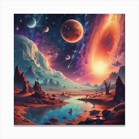 Space Landscape 6 Canvas Print