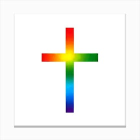 Rainbow Cross Canvas Print