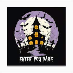 Happy halloween Illustration Spooky Horror devi background5 (9) Canvas Print