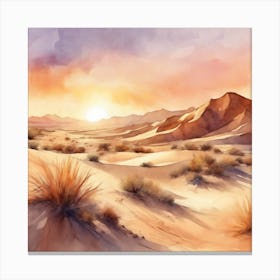 Desert Landscape Painting Canvas Print