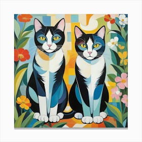 Two Cats 6 Canvas Print