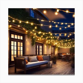 Outdoor String Lights 2 Canvas Print