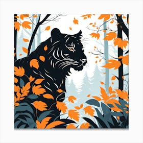 Tiger In The Forest Canvas Print