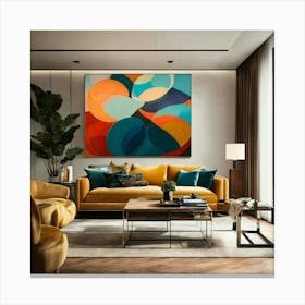 A Photo Of A Large Canvas Painting 4 Canvas Print