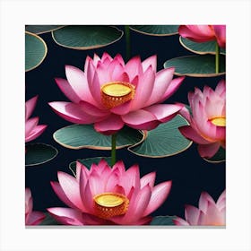 Lotus Flower Wallpaper 8 Canvas Print