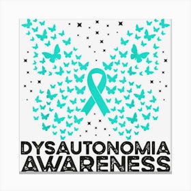 Dysautonomia Awareness Butterfly Ribbon Pots Awareness Month Canvas Print