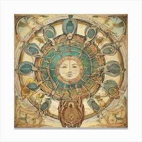 Astrological Nouveau Chart Series - 2 Canvas Print