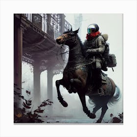 Soldier Riding home Canvas Print