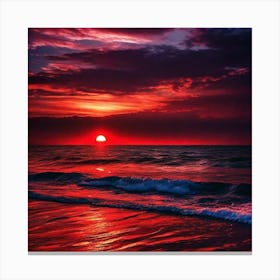 Sunset On The Beach 559 Canvas Print