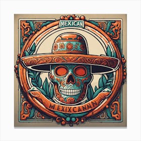 Mexican Skull 63 Canvas Print