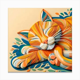 Feline Cat Creative Artwork Illustration 74 Canvas Print