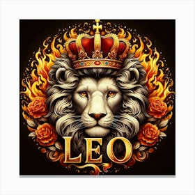 Leo Zodiac Sign, Fire Element, The Lion 1 Canvas Print