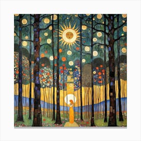 Sun In The Forest Canvas Print