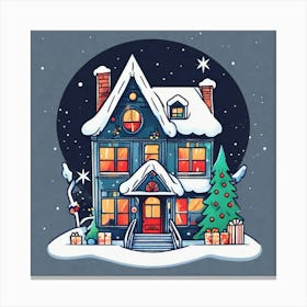 Christmas House 141 Canvas Print