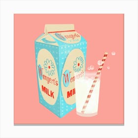 Retro Milk Canvas Print