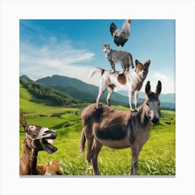 Love and solidarity with animals Canvas Print