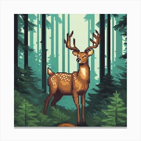 Deer In The Forest 19 Canvas Print