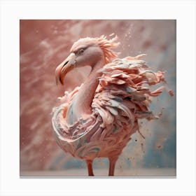 Flamingo of Marble Canvas Print