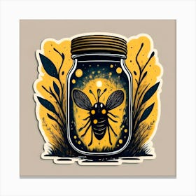 Bee In Jar 4 Canvas Print