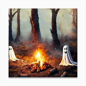 Ghosts By The Campfire Canvas Print