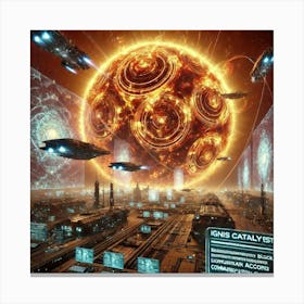 A Futuristic Science Fiction Depiction Of Ignis Ca Solar Anomalies Canvas Print