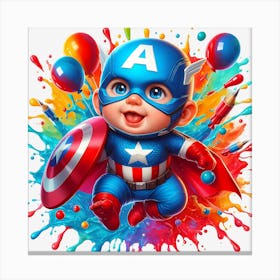 Captain America Baby Canvas Print